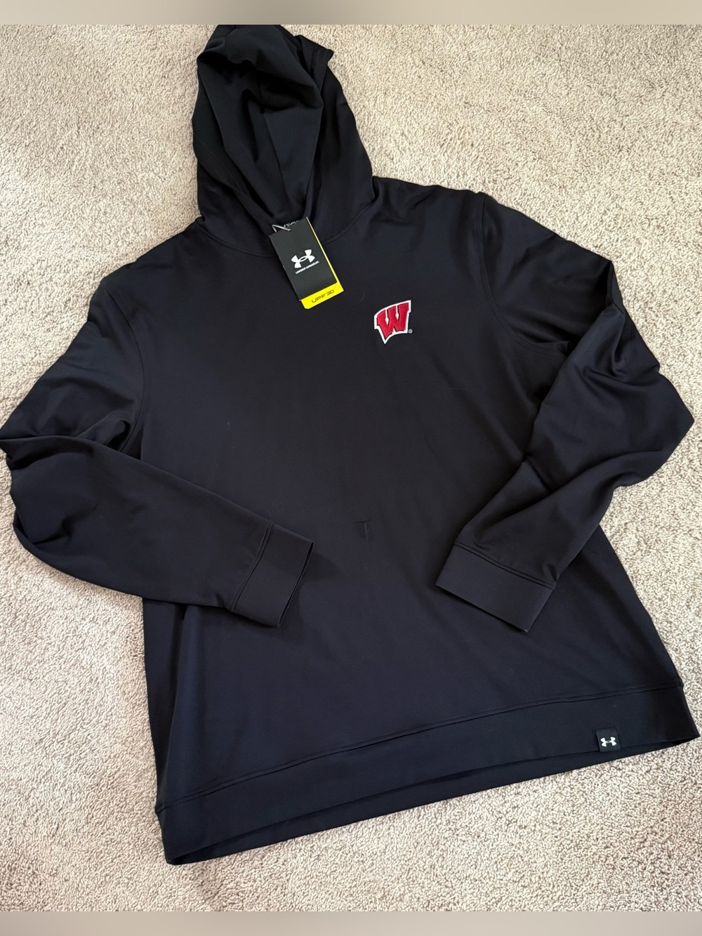 NWT Under Armour x Wisconsin Badgers UA GOLF Playoff 3.0 Hoodie SHIRT Top Jacket